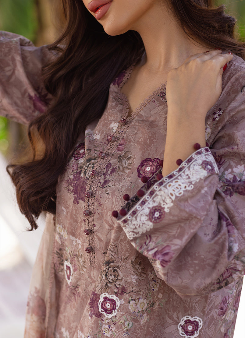 3 PC Embroidered Printed Suit