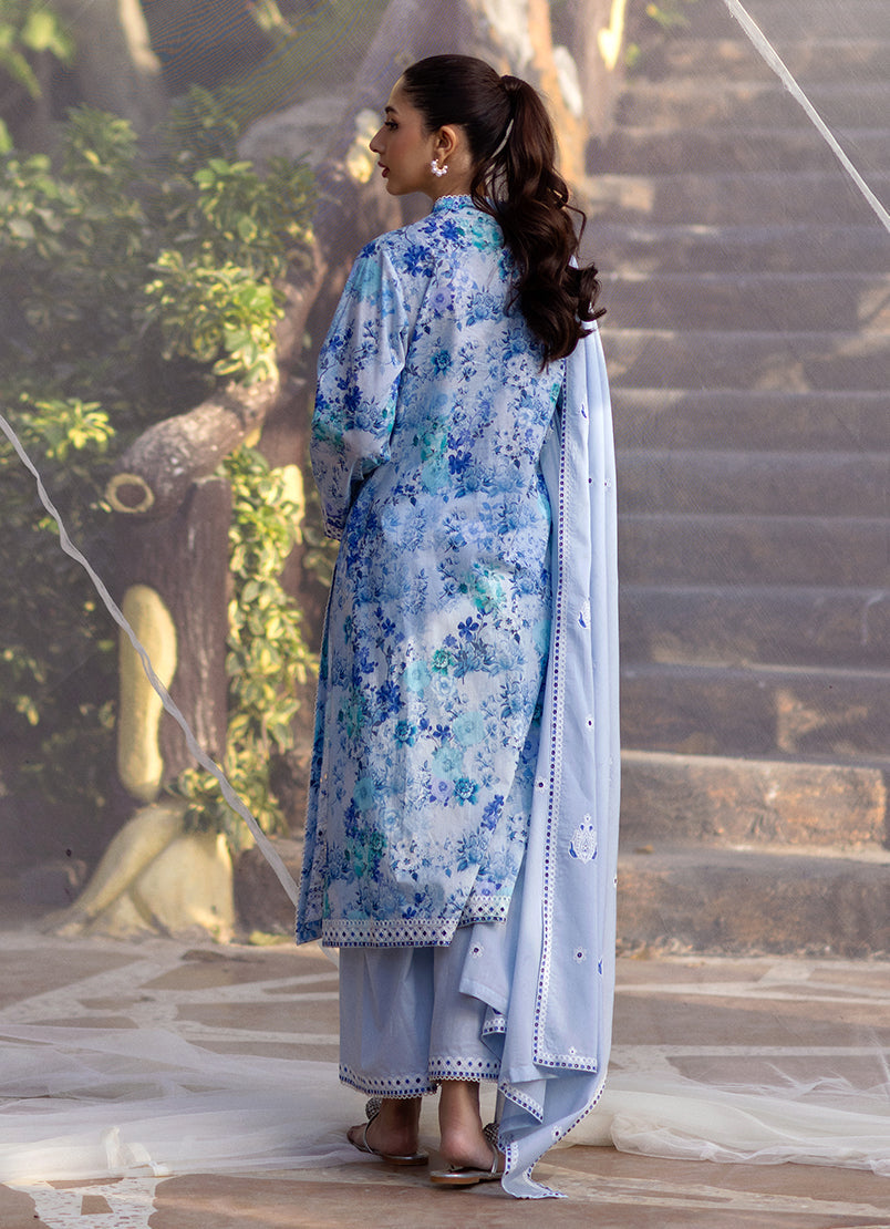 3 PC Embroidered Printed Suit