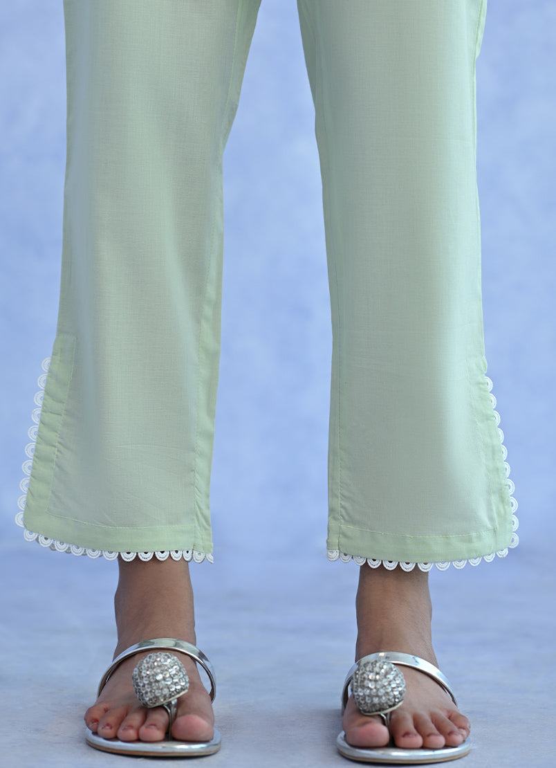 Olive Green Embroidered CO-ORD Set