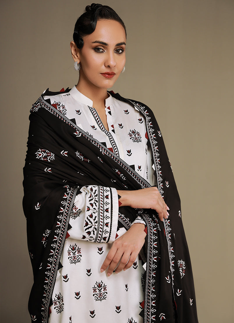 3 PC Viscose Embroidered Suit