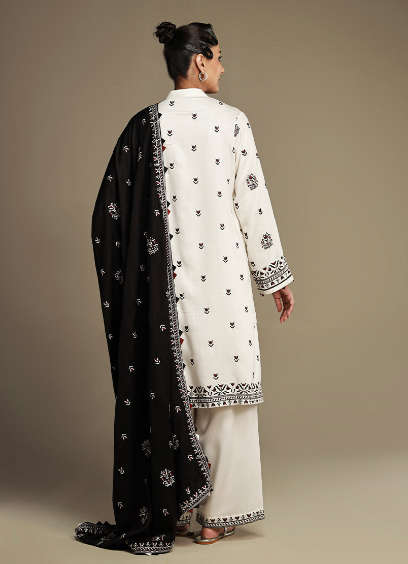 3 PC Viscose Embroidered Suit