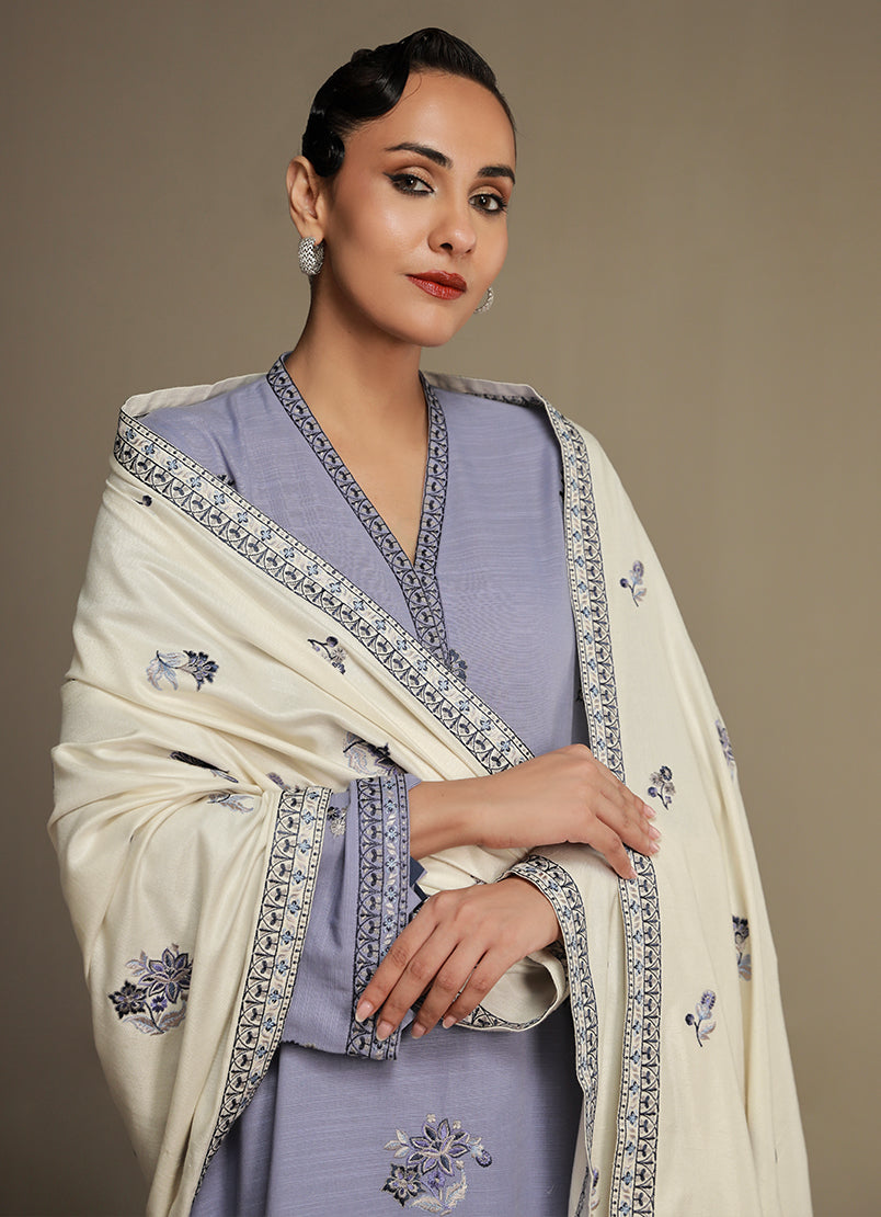 3 PC khaddar Embroidered Suit