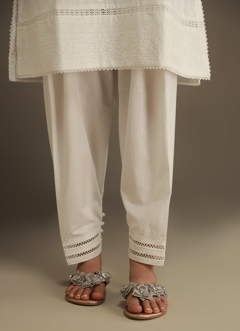 Embroidered Lace Shalwar