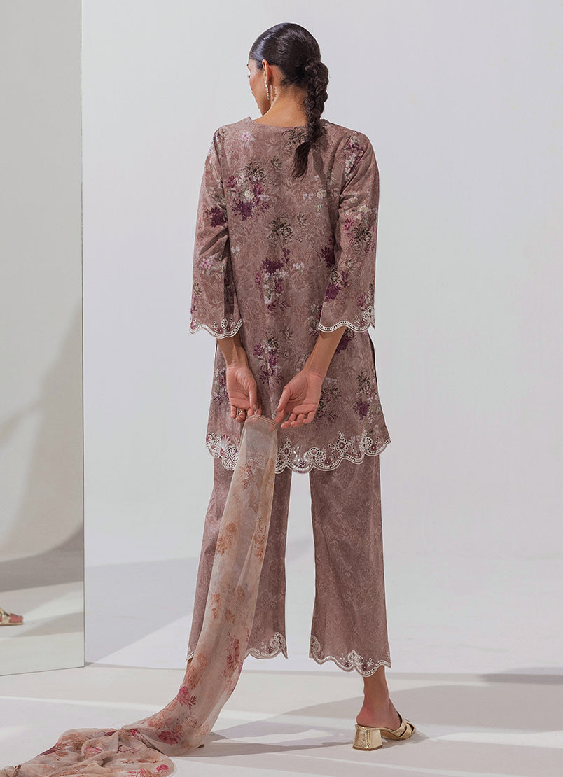 3 PC Embroidered Printed Suit