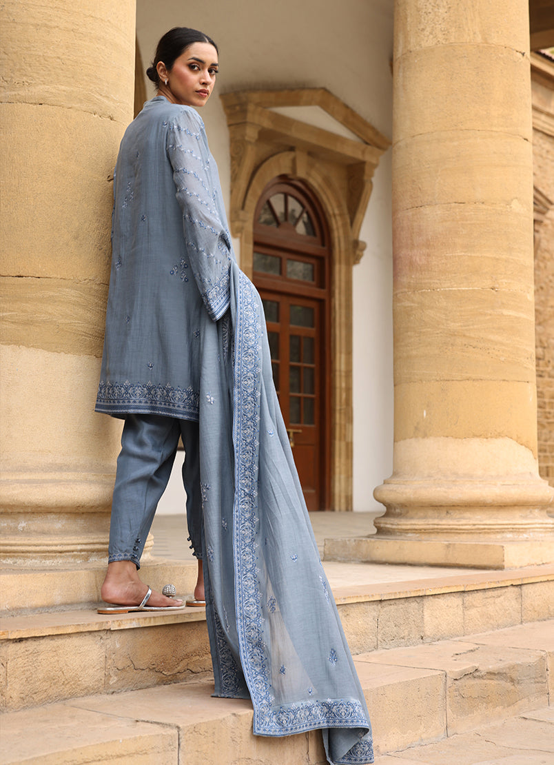 3 PC Kora Embroidered Suit