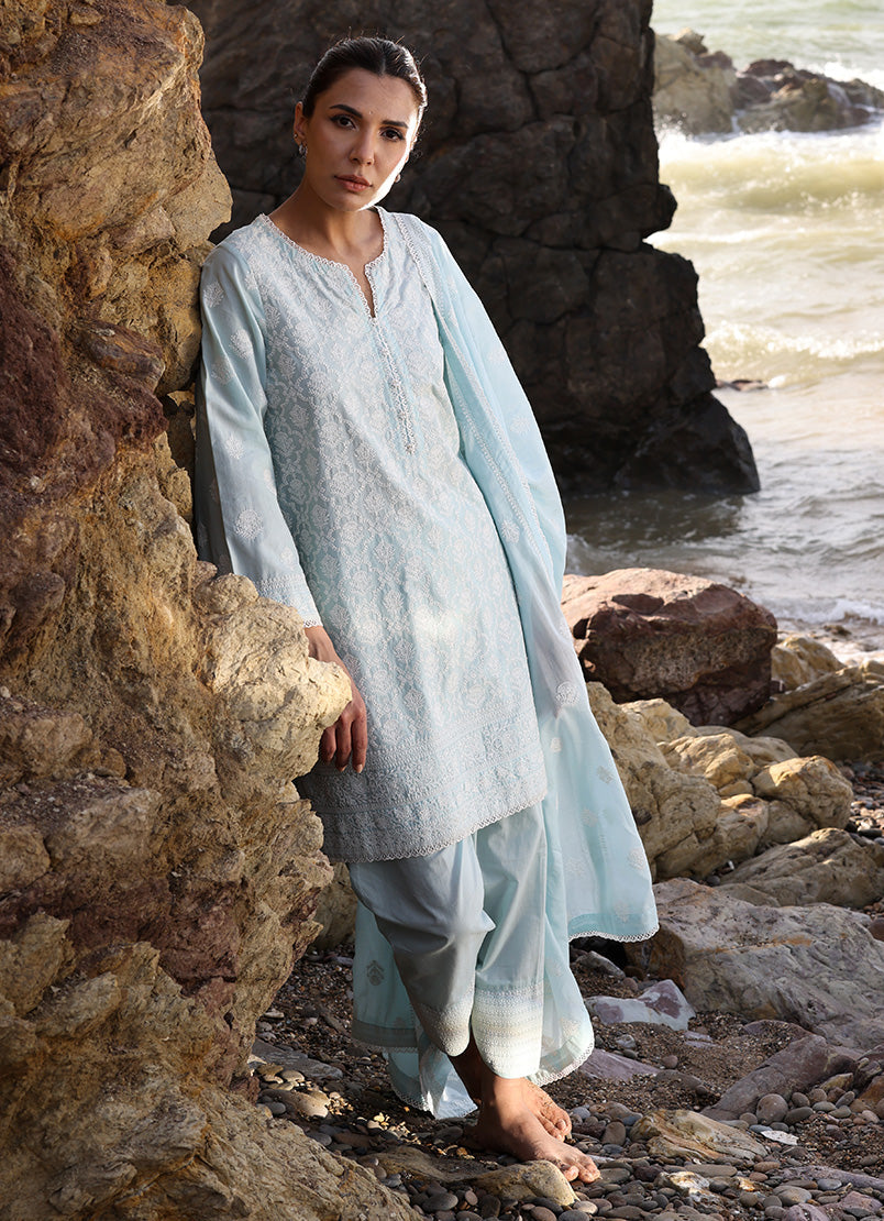 3 PC Embroidered Suit