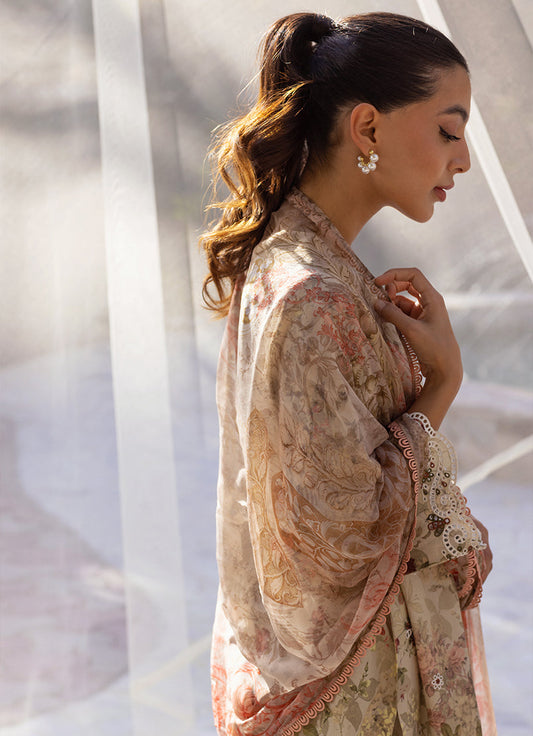 3 PC Embroidered Printed Suit