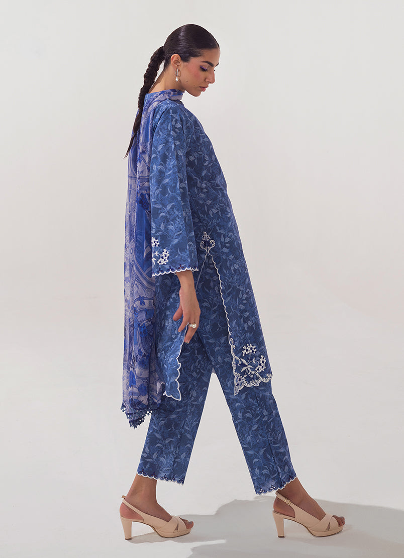 3 PC Embroidered Printed Suit