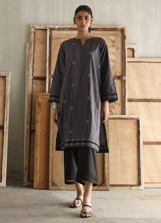 Charcoal Grey Kurta