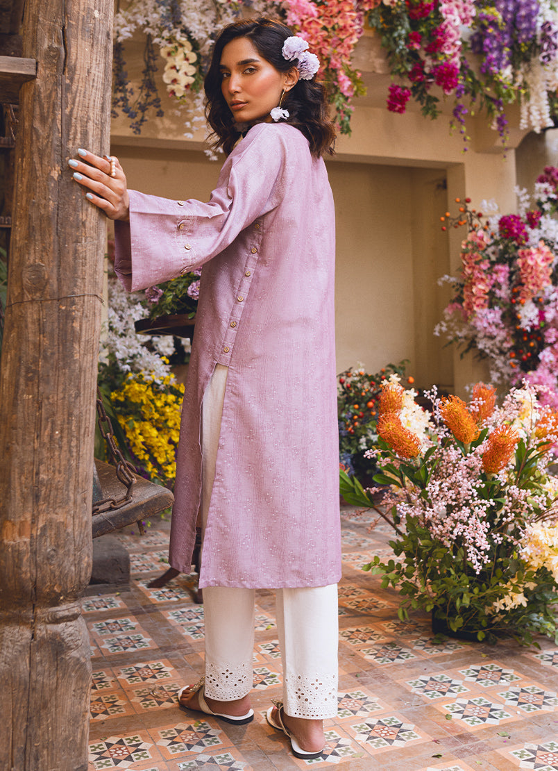 Solid Jacquard Kurta