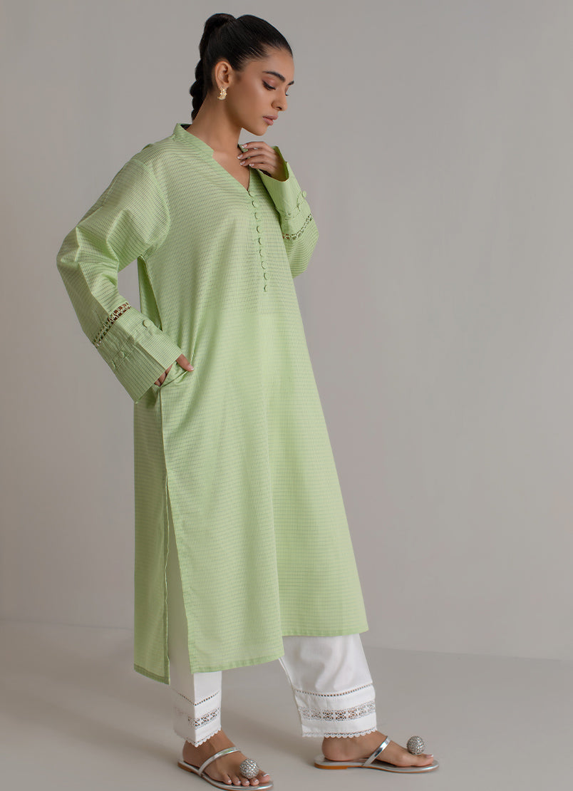 Green Solid Loose Fit Shirt