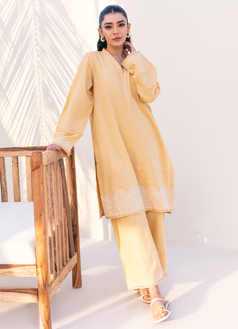 Mustard Embroidered CO-ORD Set