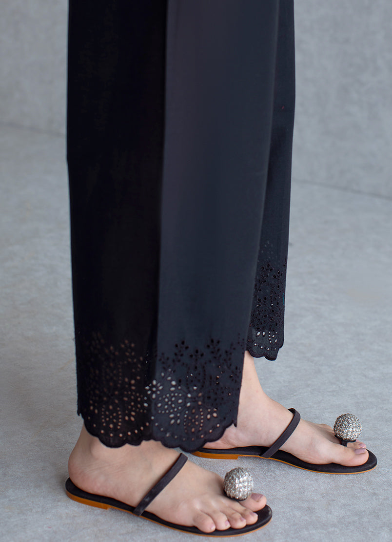 Black Cutwork Pant - Pants