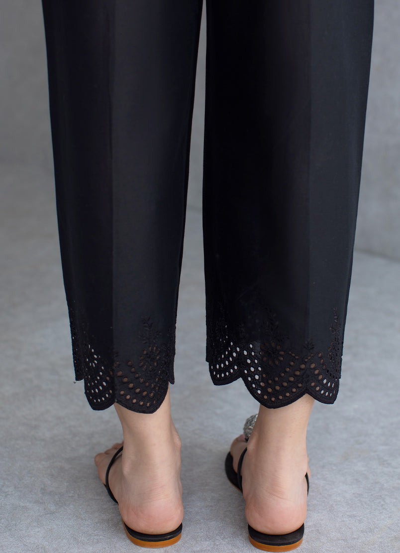 Black Cutwork Embroidered Pant